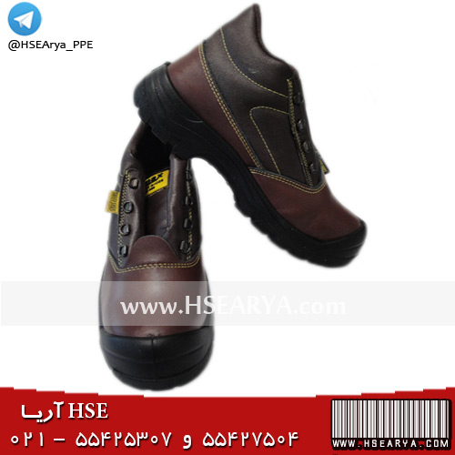 پوتین ایمنی پنجه فولادی (ساق بلند) 3MAX تمام چرم قهوه ای
