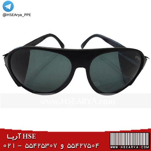 عینک ایمنی شیشه تیره (دودی) بغل دار مدل Sport