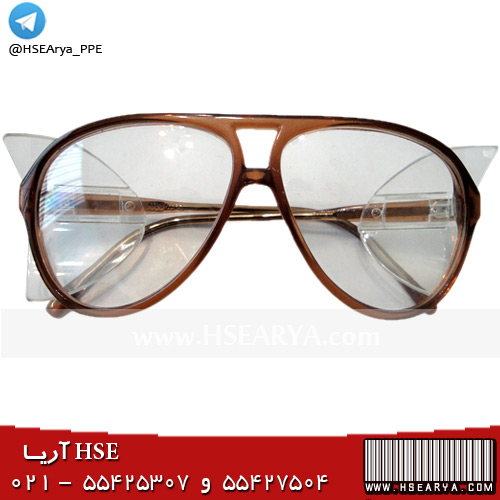 عینک ایمنی شیشه روشن بغل دار ایرانی