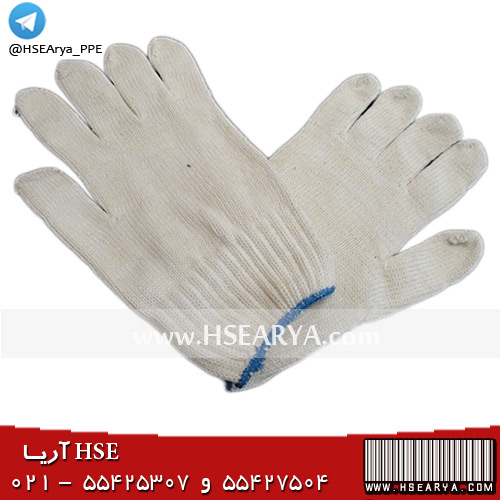 دستکش بافتنی گرم سفید رنگ 40 گرم